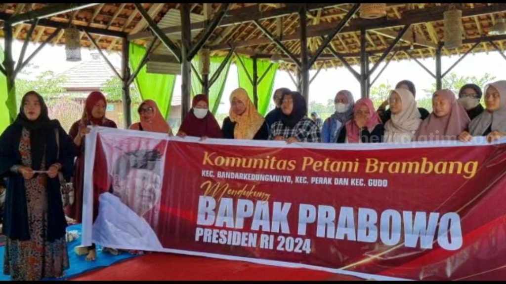 Emak-emak Komunitas Petani di Jombang Deklarasi Dukung Prabowo Maju Pilpres 2024