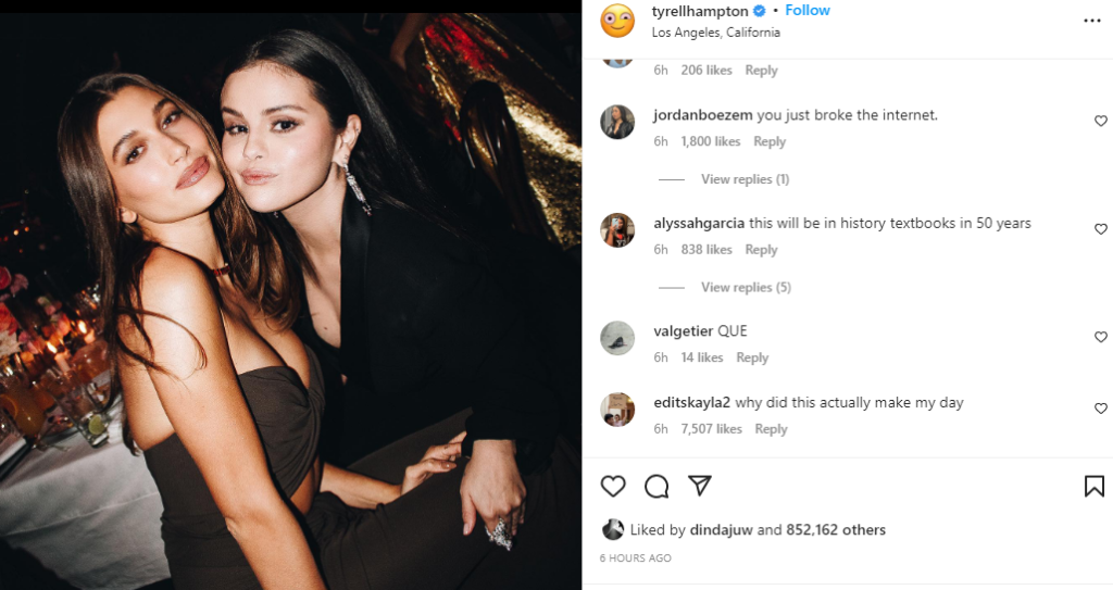 Heboh Foto Hayley Bieber dan Selena Gomez, Warganet : Kita Sedang Menyaksikan Sejarah