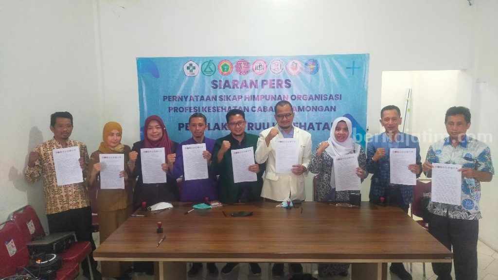 Koalisi Organisasi Profesi Kesehatan di Lamongan Tolak RUU Kesehatan Omnibus Law