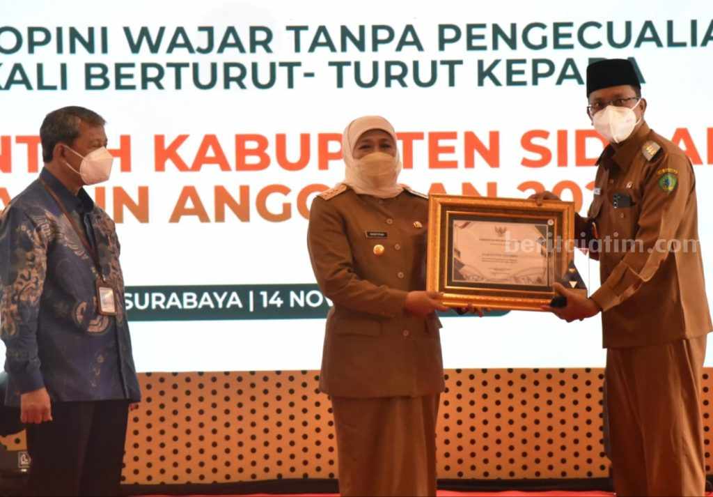 Kabupaten Sidoarjo Raih Penghargaan WTP 9 Kali Berturut-turut