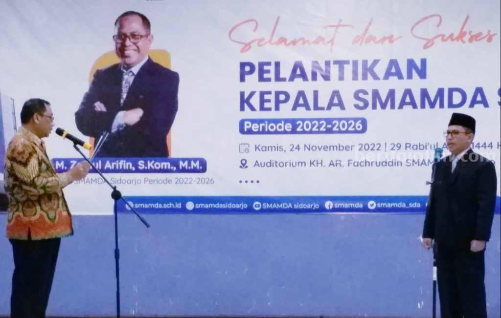 M Zainal Arifin Dilantik PWM Jatim sebagai Kasek Smamda Sidoarjo
