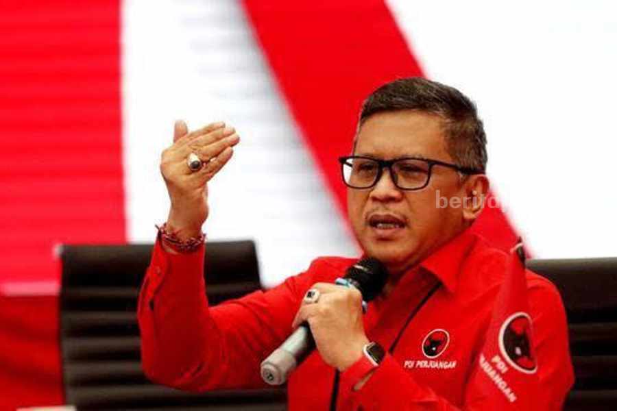 Sekjen PDIP, Hasto Kristiyanto. Hasto memastikan tidak setuju pemilu ditunda.
