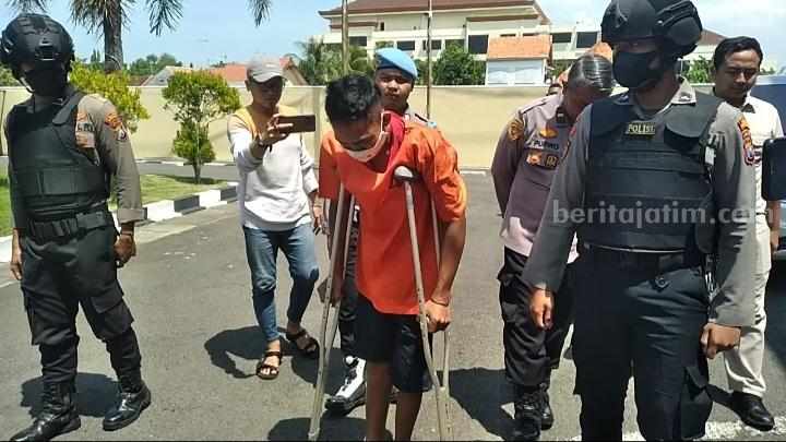 Kaki Rampok di Krejengan Ditembak Anggota Polres Probolinggo
