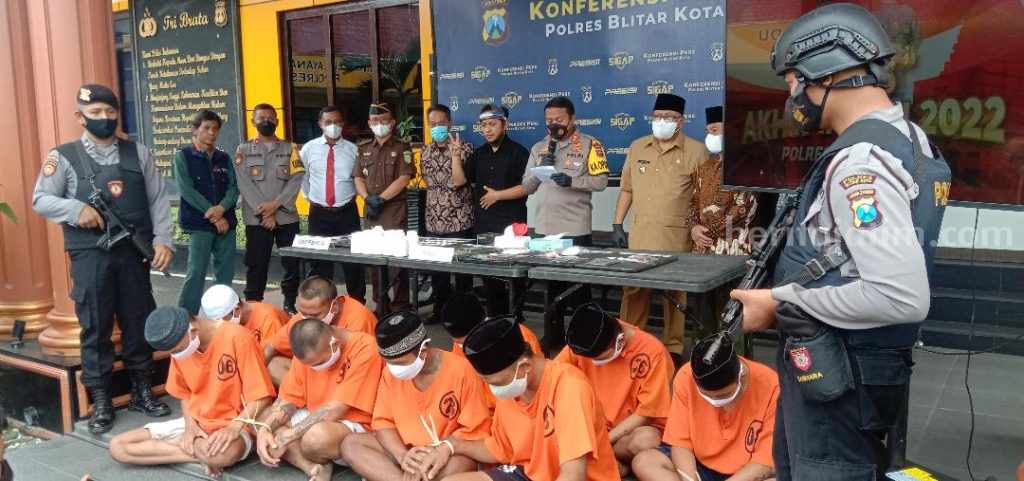 Hendak Edarkan Sabu di Tahun Baru, 10 Pengedar Diringkus Polres Blitar Kota