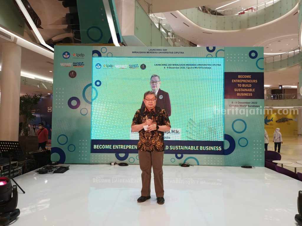 Rektor Universitas Ciputra Resmikan Launching Day Wirausaha Merdeka Tahun 2022