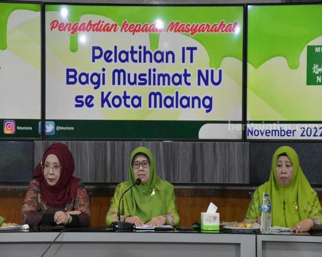 Hadapi Era Digital, Kader Muslimat NU di Kota Malang Dilatih IT oleh FEB Unisma