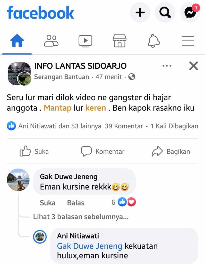 Viral, Diduga Tiga Anggota Gangster Dikepruk Kursi hingga Hancur