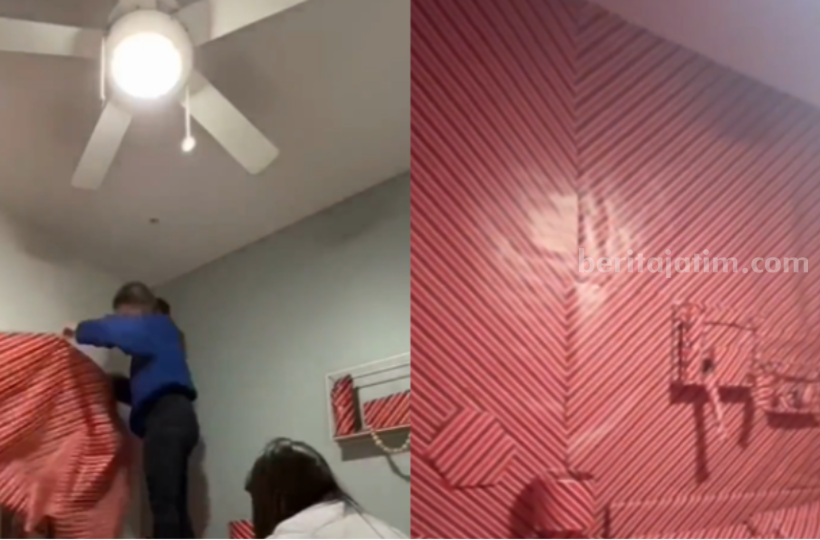 Hadiah Natal Mindblowing, Kawan-kawan Wanita Bungkus Kamar dengan Kertas Kado