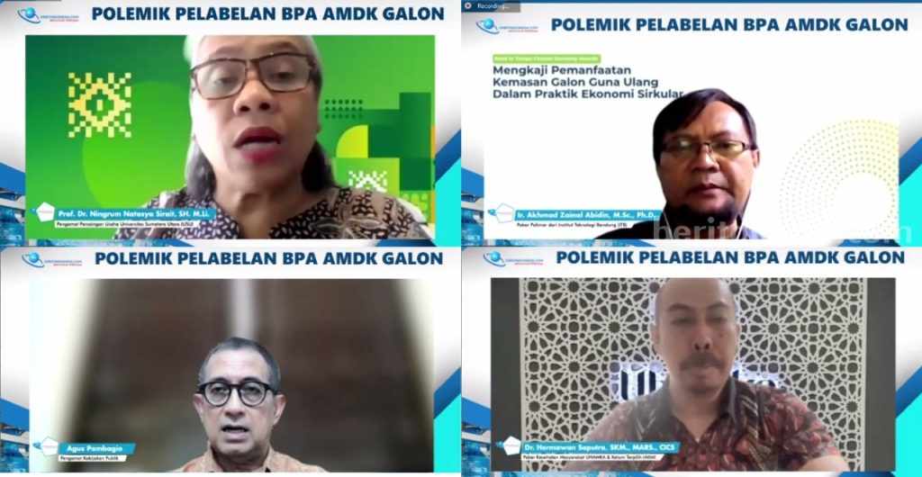Para Pakar Sepakat Pelabelan BPA Galon Isi Ulang Tidak Perlu Dilakukan