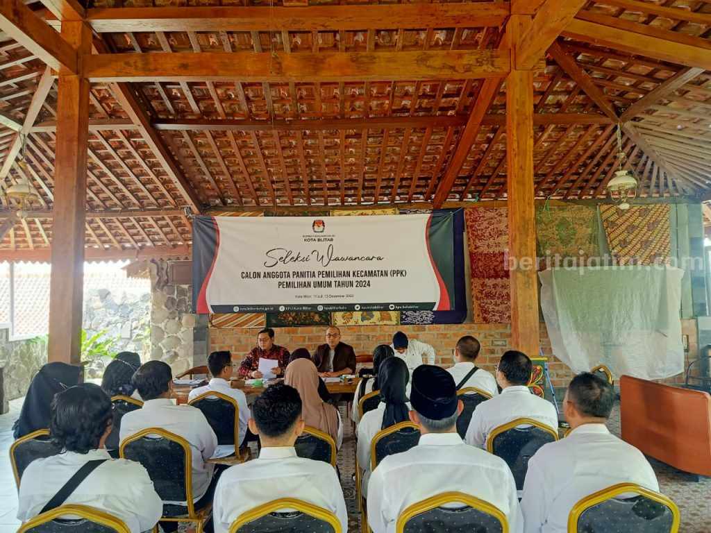 Hari Pertama Tes Wawancara PPK Pemilu 2024 Kota Blitar, Satu Orang Dinyatakan Gugur