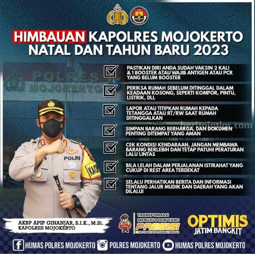Libur Nataru, Ingat 7 Imbauan Kapolres Mojokerto