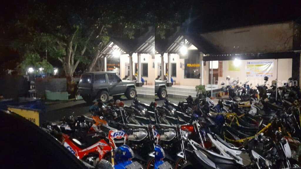Polres Malang Bubarkan Balap Liar, Puluhan Motor Disita