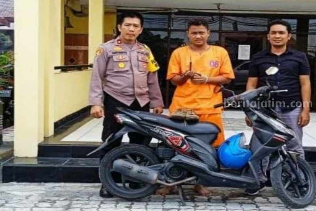 Dua Bandit Curanmor 11 TKP Surabaya Remuk Dihajar Warga
