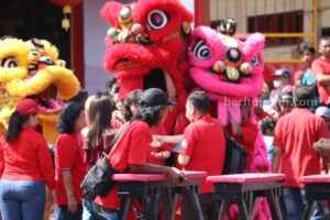Atraksi Barongsai di Klenteng Hok Sian Kion Kota Mojokerto Hanya Berlangsung 1,5 Jam