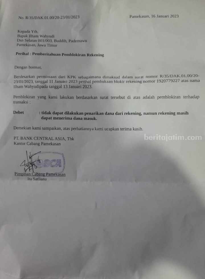 Surat BCA