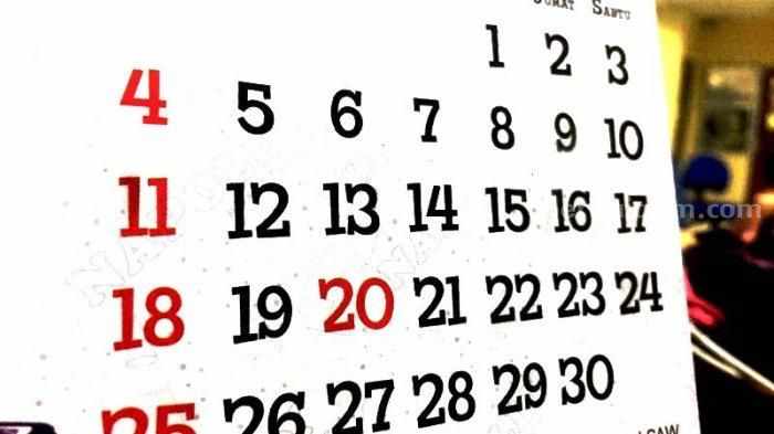 Kalender yang menunjukkan tanggal merah. [foto/ilustrasi]