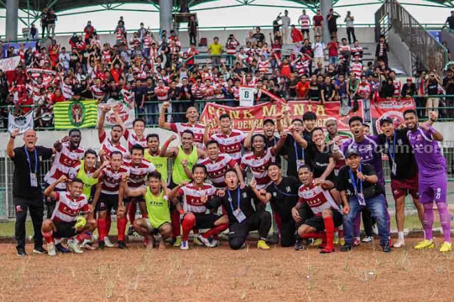 Klub sepak bola Madura United. (Sumber artikel: Twitter @MaduraUnitedFC)