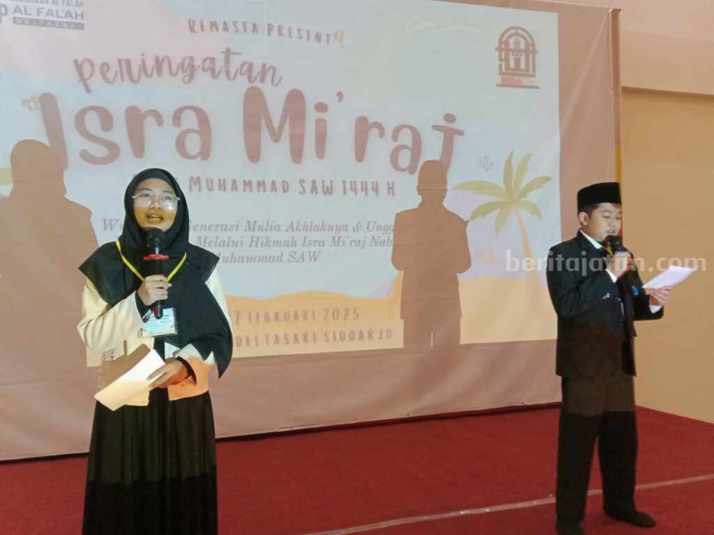 SMP Al Falah Deltasari Sidoarjo Ajak Siswa Ambil Hikmah Isra Mikraj Foto Beritajatim