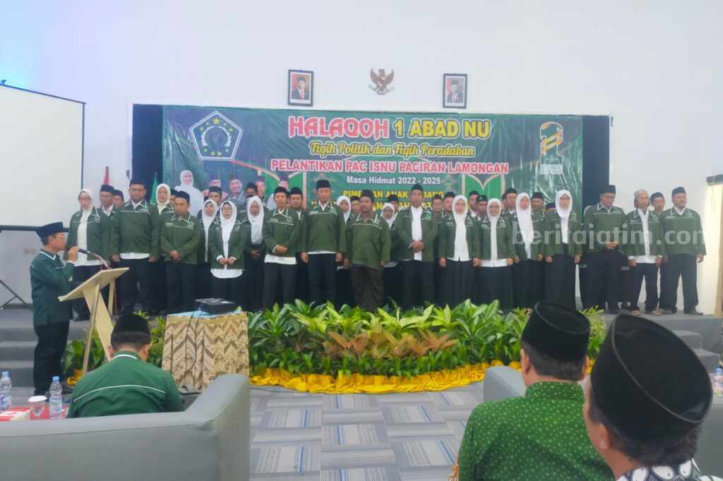 Kegiatan Halaqoh Fiqih Politik dan Fiqih Peradaban yang digelar oleh PAC ISNU Paciran, di Tanjung Kodok Beach Resort Paciran Lamongan, Minggu (19/2/2023).
