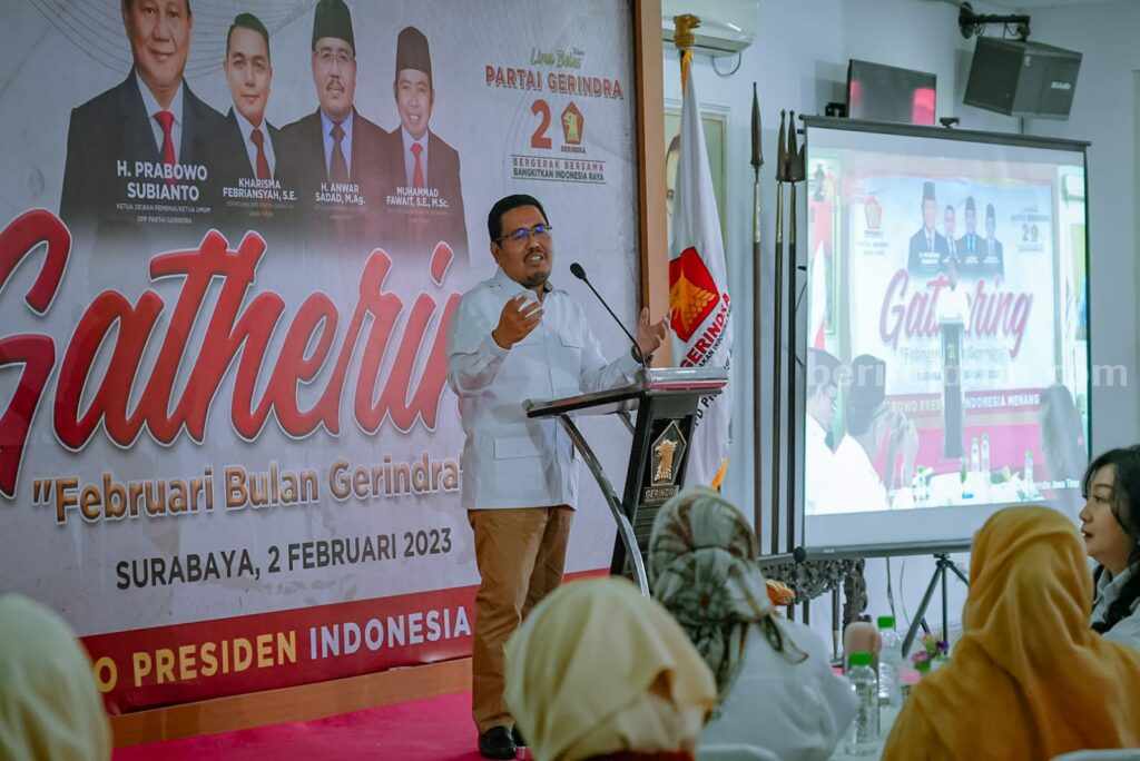 HUT ke-15, Gerindra Jatim Tebar Sejuta Bendera dan Gelorakan Prabowo Presiden
