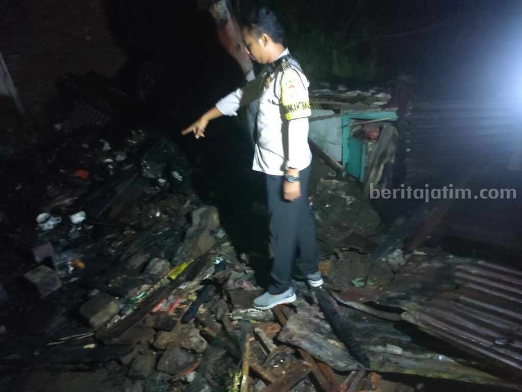Kebakaran di Desa Ketindan, Lawang, Kabupaten Malang, Senin (20/2/2023).