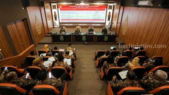 Rapat Evaluasi MCP dan TLRHP BPL RI Tahun 2022 dan Rencana Target Tahun 2023 di Command Center, Kantor Pemkot Mojokerto. [Foto : ist]