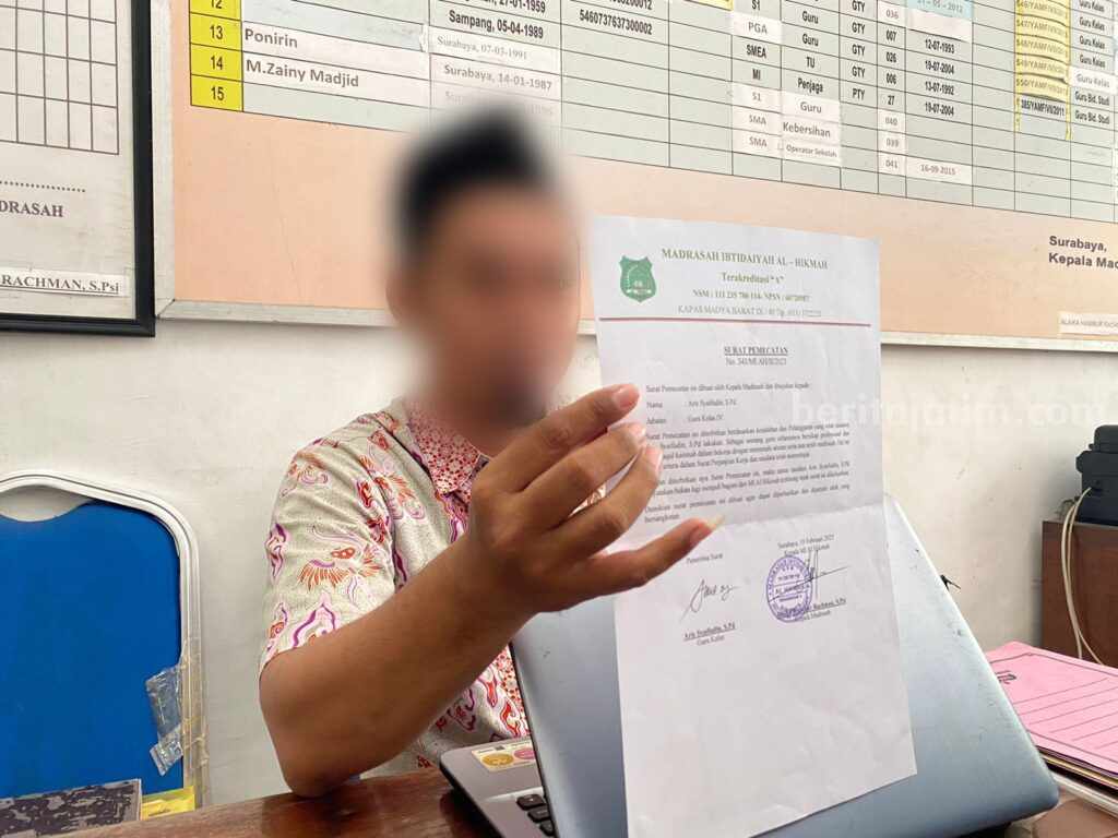 Kepala sekolah tempat tersangka melakukan pencabulan