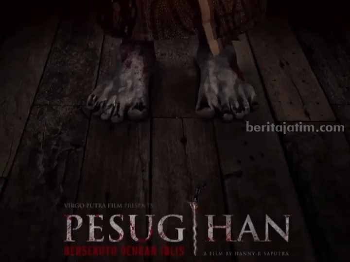 Poster 'Pesugihan Bersekutu Dengan Iblis' yang tayang di Kediri, Tulungagung, dan Trenggalek hari ini. (Instagram @pesugihanmovieofficial)
