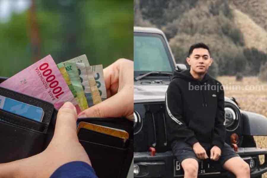 Kolase foto ilustrasi rupiah dan Mario Dandy (sumber: pexels & Instagram @__broden)
