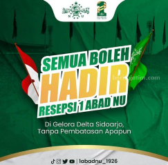Daftar Artis yang Meriahkan Puncak Harlah 1 Abad NU 2023, Salah Satunya Dari Luar Negeri Poster harlah 1 abad NU