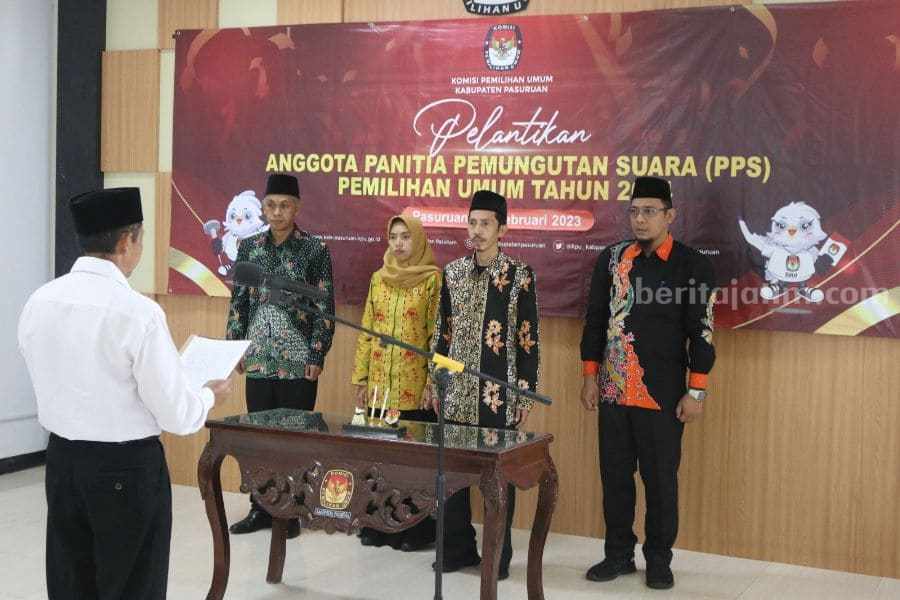 Pelantikan PPS oleh KPU Kabupaten Pasuruan