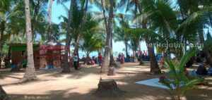Wisata Pantai Kelapa yang terletak di Kelurahan Panyuran, Kecamatan Palang, Kabupaten Tuban. [Foto : Diah Ayu/beritajatim.com]