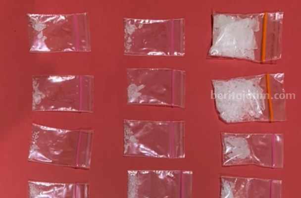 Barang bukti sabu yang berhasil disita oleh Satreskoba Polres Pasuruan.