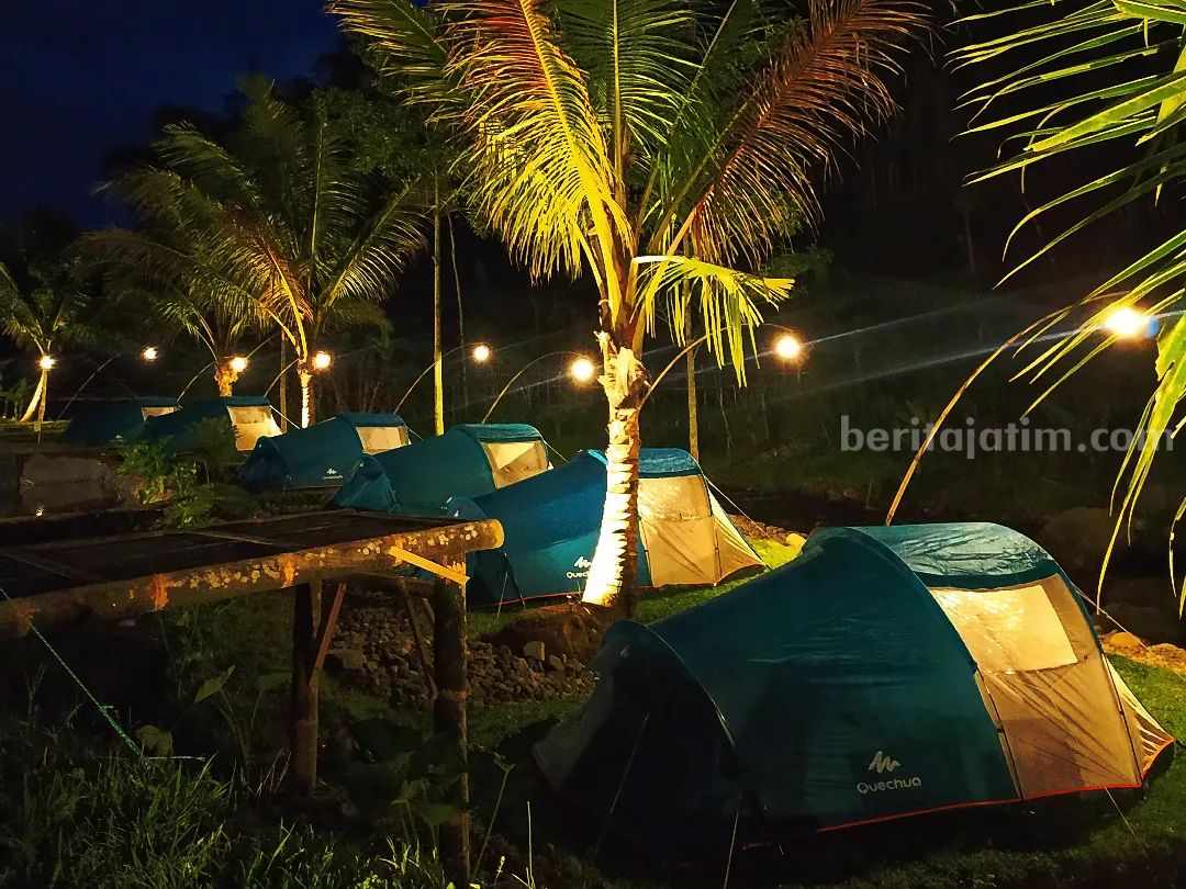 Suasana Kaleenata Family Camp Blitar yang sejuk dan alami.