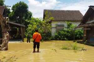 Banjir luapan Sungai Bengawan Solo di Lamongan