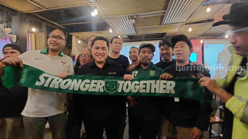 Erick Thohir Janjikan 3 Aspek Perubahan untuk Wasit Liga Erick Tohir saat silaturahmi dengan Bonek di Surabaya
