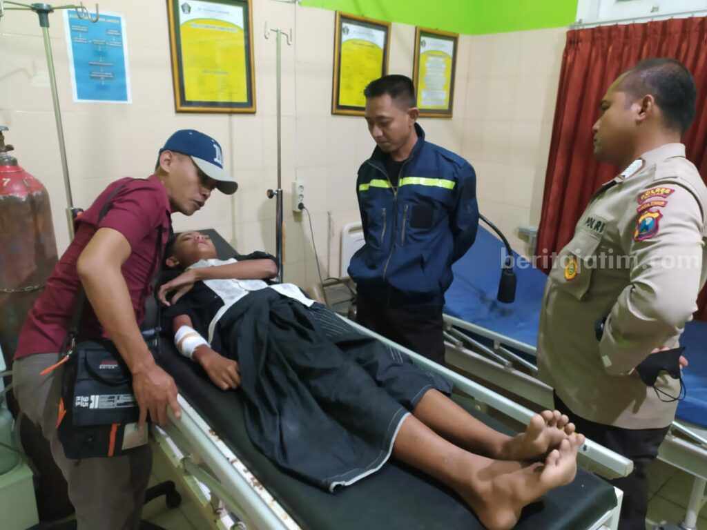 Caption foto: siswi kelas 5 SD jadi korban pembacokan santri di Kabupaten Blitar