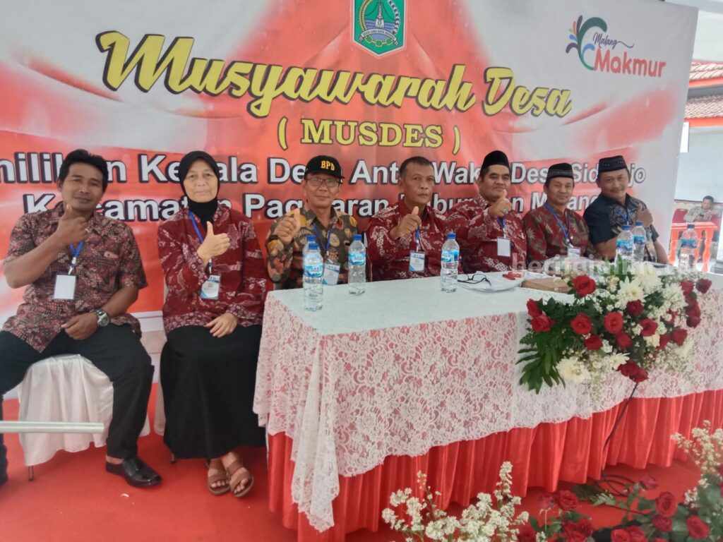 Melalui Musdes, Pilkades PAW Desa Sidorejo, Kecamatan Pagelaran, Kabupaten Malang, berhasil dilakukan, Kamis (16/3/2023).