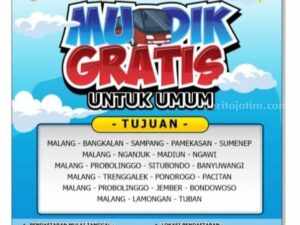 Rute Mudik Gratis dari Dishub Kabupaten Malang.