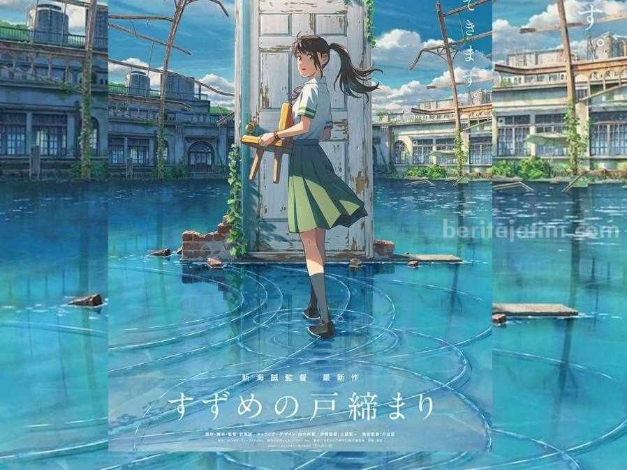 Jadwal Film Suzume no Tojimari di Probolinggo, Lumajang dan Jember Poster film Suzume no Tojimari yang tayang di Kediri, Blitar, dan Tulungagung hari ini. (Foto: Instagram suzume no.tojimari.official)