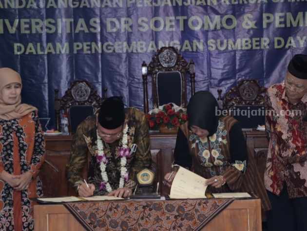Unitomo Surabaya Teken Kerja Sama dengan Pemkab Kotabaru unitomo