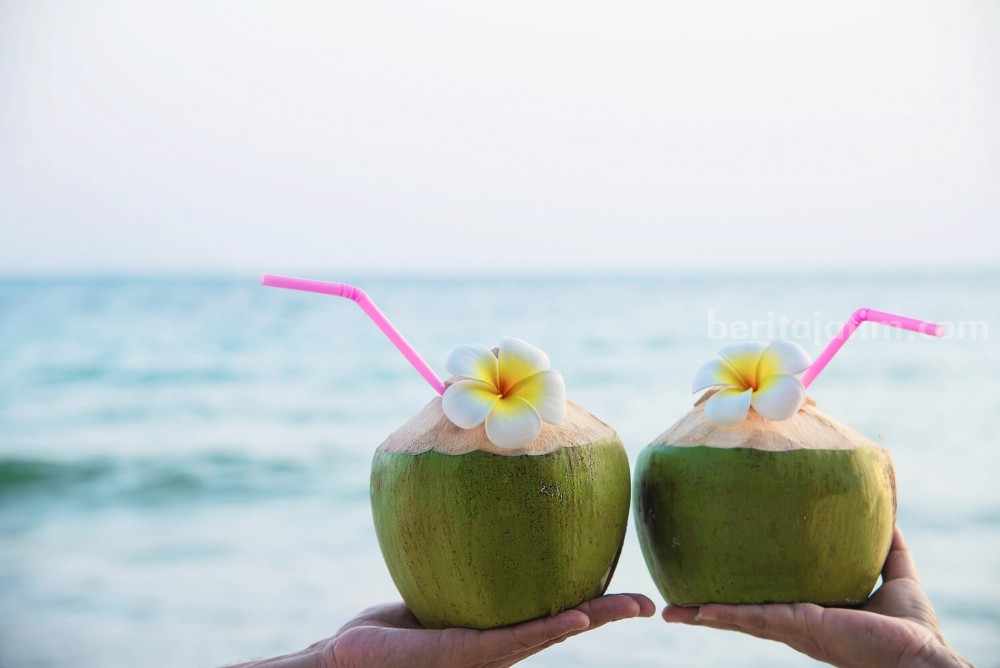 5 Resep Minuman Buka Puasa yang Mudah Dibuat dan Menyegarkan Ilustrasi es kelapa muda. (Sumber foto: jcomp/freepik.com)