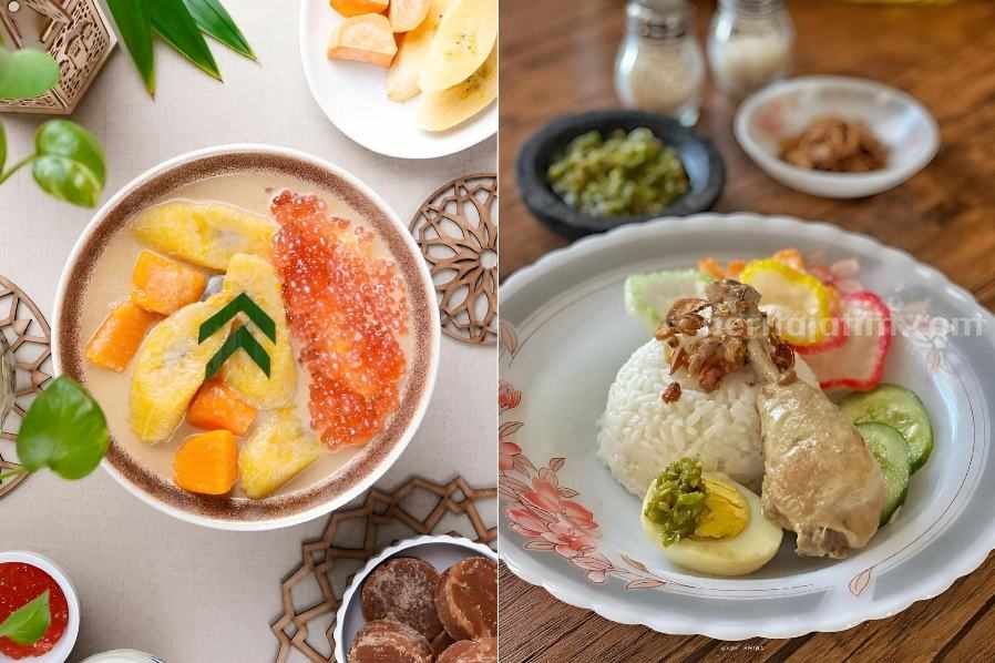 Kolak dan Opor Ayam, makanan yang menjadi favorit selama bulan Ramadhan. (Sumber: instagram food stylist mandachastity & Koh_aming)
