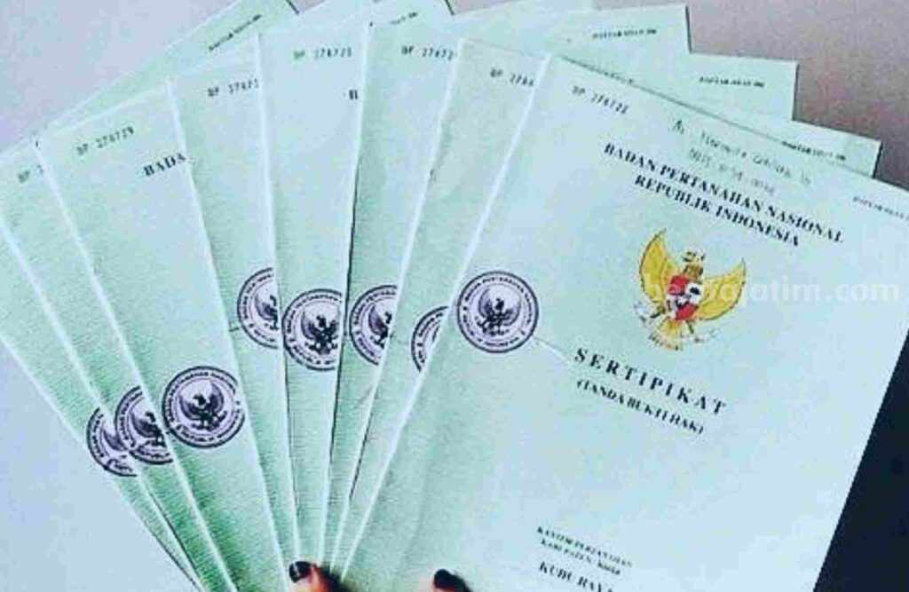 Ilustrasi sertifikat tanah gratis yang bisa didapatkan oleh pihak tertentu. (Istimewa)
