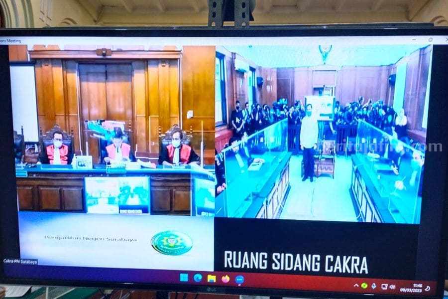 Panpel Arema FC Divonis Penjara 1 Tahun 6 Bulan sidang tragedi kanjuruhan