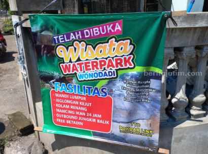 Wisata waterpark Wonodadi bentuk sindiran atas kerusakan jalan yang tak kunjung diperbaiki oleh pemerintah Kabupaten Blitar