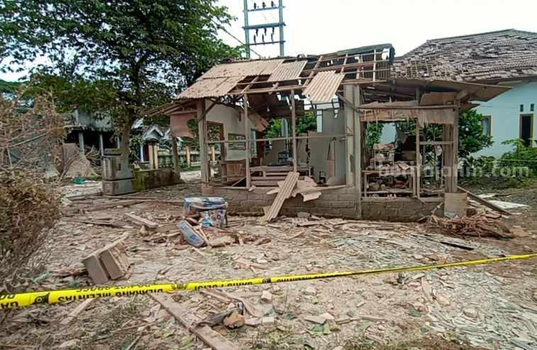 Rumah warga yang mengalami kerusakan berat di Dusun Tegalrejo Sadeng Dusun karangbendo Kecamatan Ponggok kabupaten Blitar.