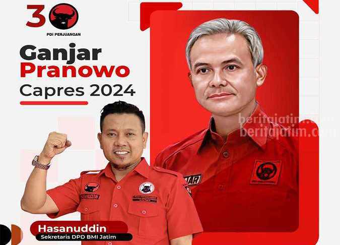 BMI Jatim: Pencalonan Ganjar Capres PDIP Selaras Keinginan Anak Muda Sekretaris BMI Jatim, Hasanuddin