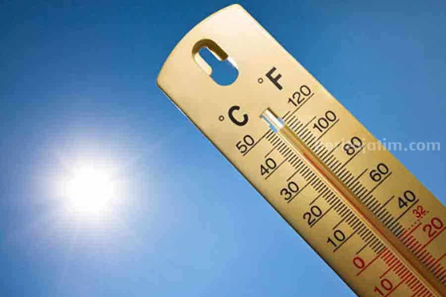 Suhu Mencapai 43 Derajat, Berikut 7 Tips Cegah Tapak Kaki Melepuh untuk Jemaah Ilustrasi thermometer udara panas (istock)