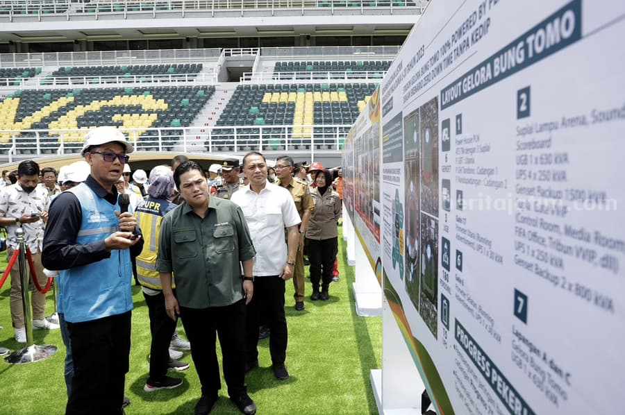 Eri Cahyadi Sebut Stadion GBT Surabaya Tak Bisa Digunakan, Ini Alasannya Erick Thohir